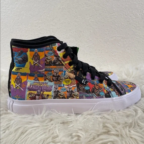 DC Star Wars Manual HI Unisex Black Canvas Skate Inspired Sneakers Shoes Size 8 - Picture 7 of 13